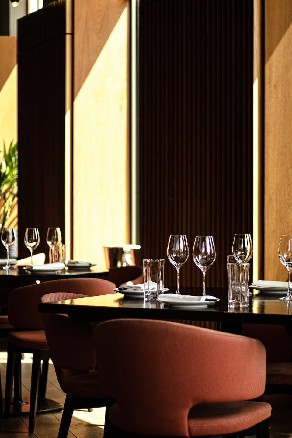 chairs and tables in an empty restaurant that has 2024 02 19 23 04 02 utc